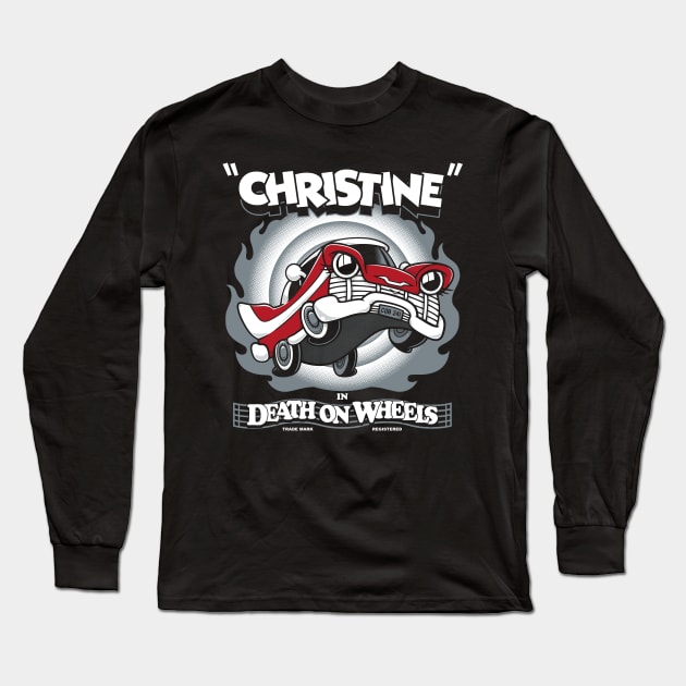 Vintage Cartoon Christine - Stephen King - Killer Car - Creepy Cute Horror Long Sleeve T-Shirt by Nemons